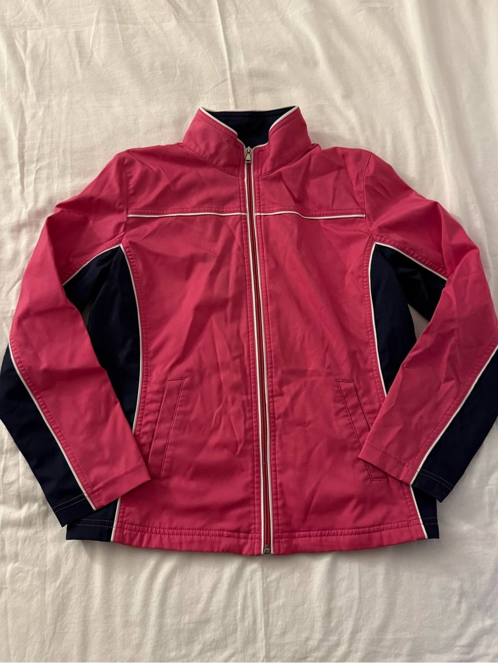 Y2K Pink & Black Colorblock Track Jacket size PS